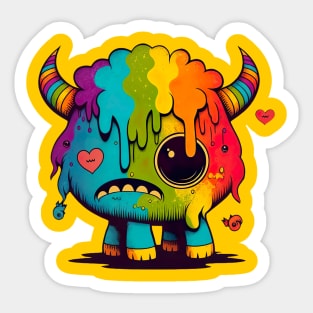 Rainbow Beast, cursed cutie Sticker